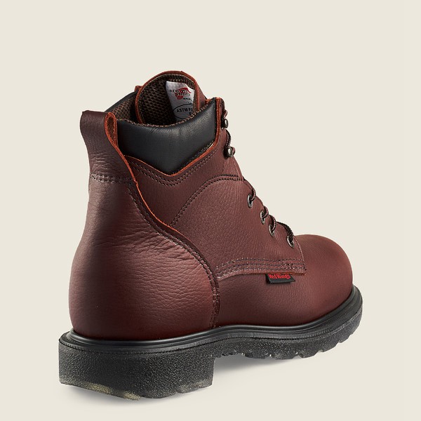 Red Wing Work Boots Burgundy - Red Wing Mens Supersole® 2.0 - 6-inch Waterproof Soft Toe - YXJIM-759